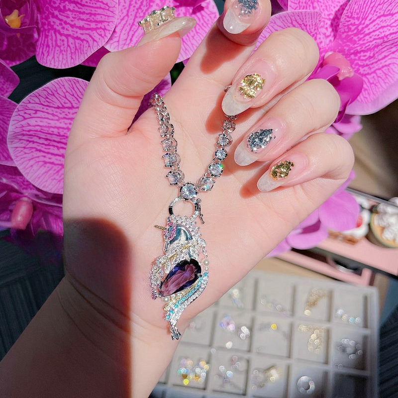 Purple Grape Series Ring & Necklace Set