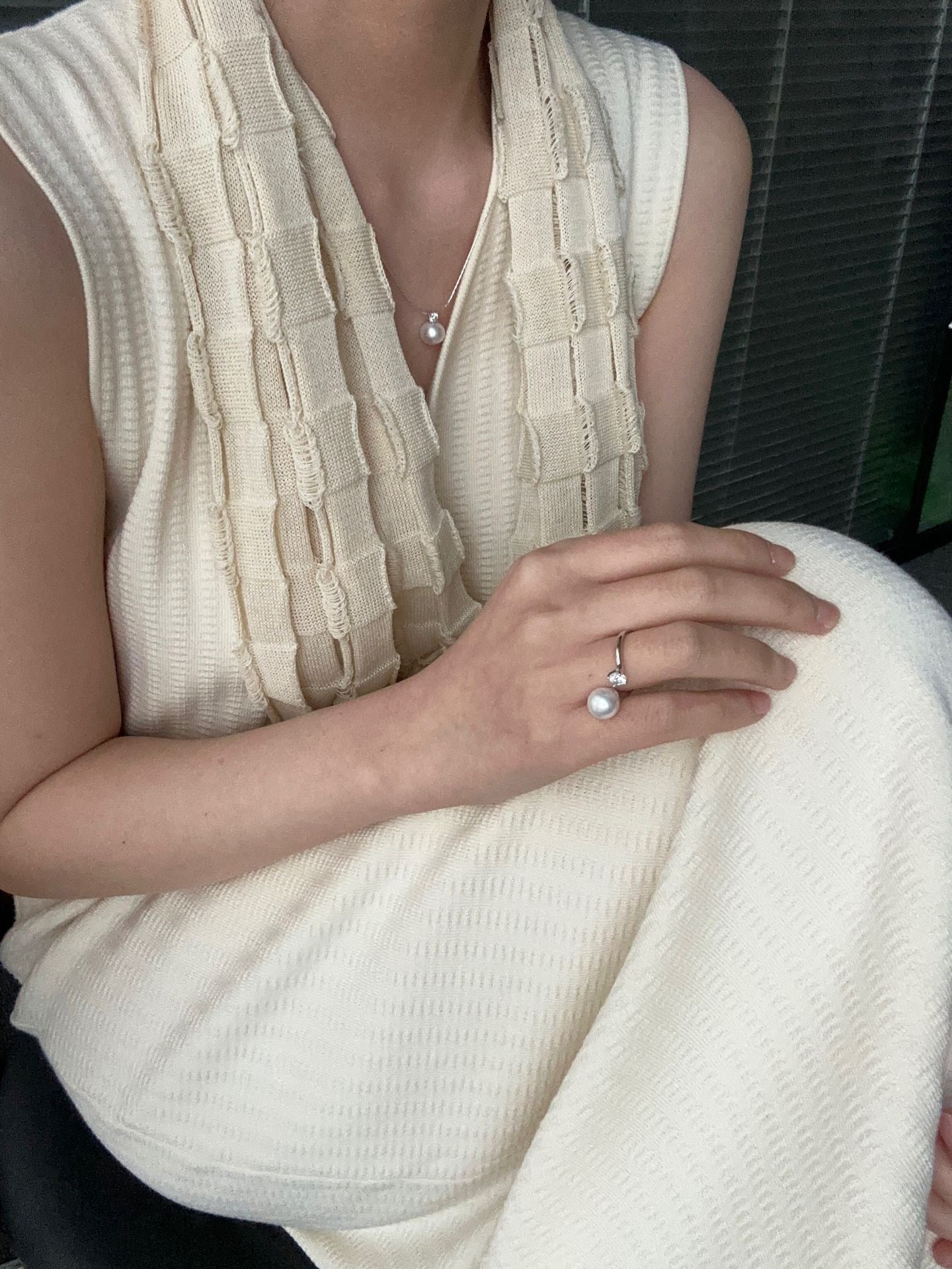 FullSterling Silver WhiteDianaNecklace