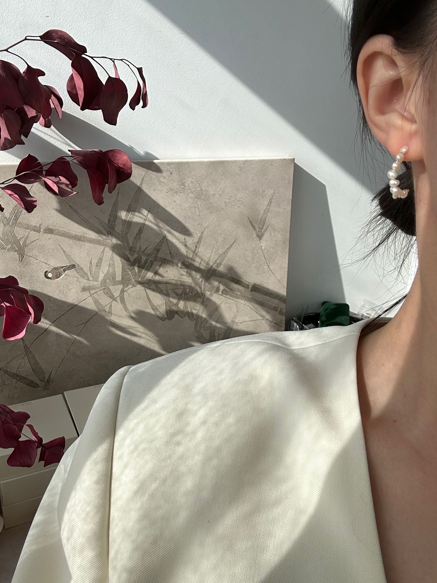 14k Gold Filled C Earrings