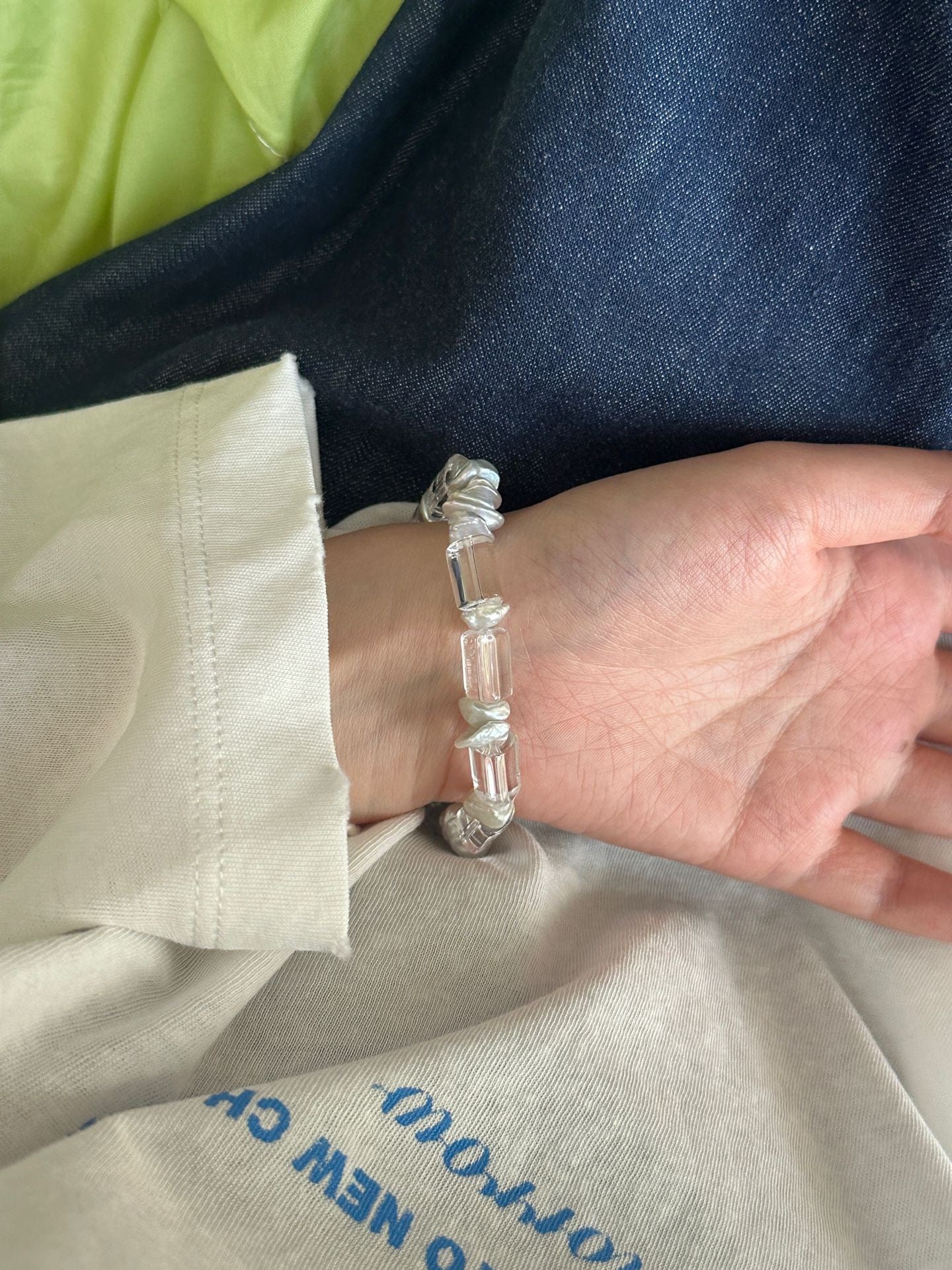 Sterling Silver TriangleCrystalBracelet