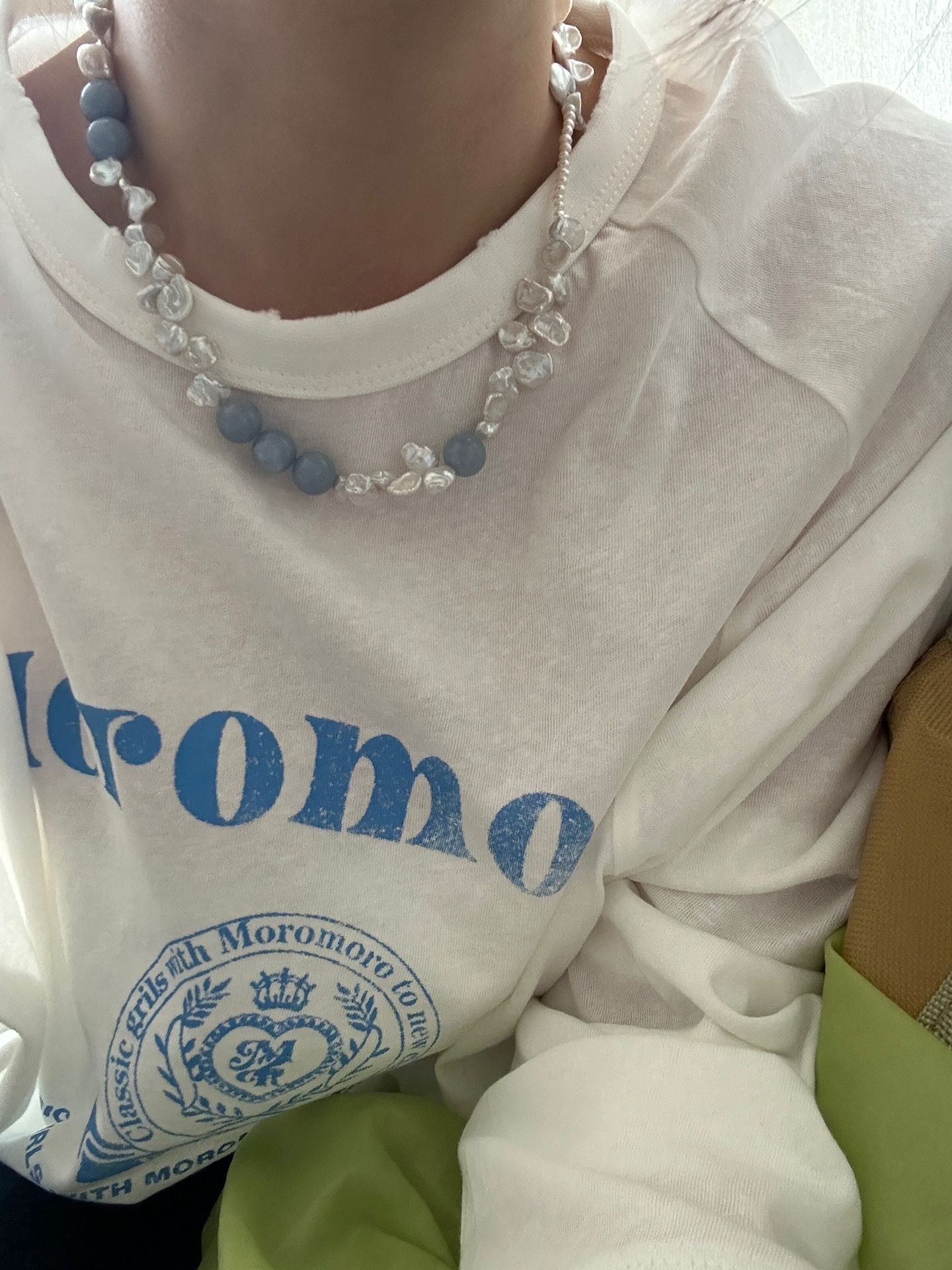 Sterling Silver Blue Petal Necklace