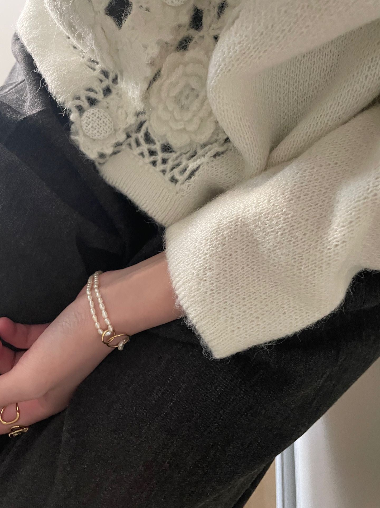 Silver Gold Plated 18K Buckle Domestic 14K Gold Filled Pearl Bracelet