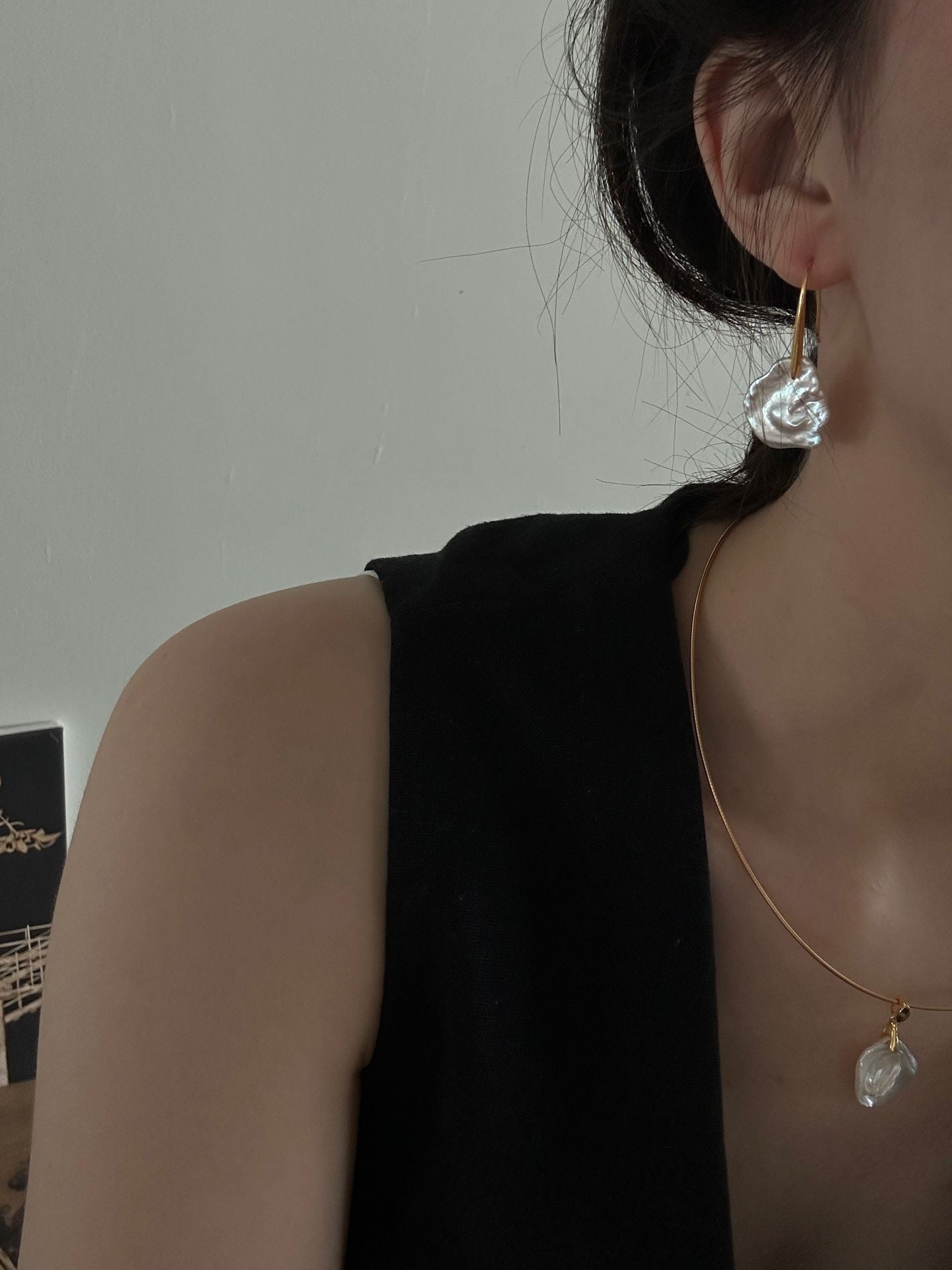 Silver Gold Plated 18K Petal Earrings