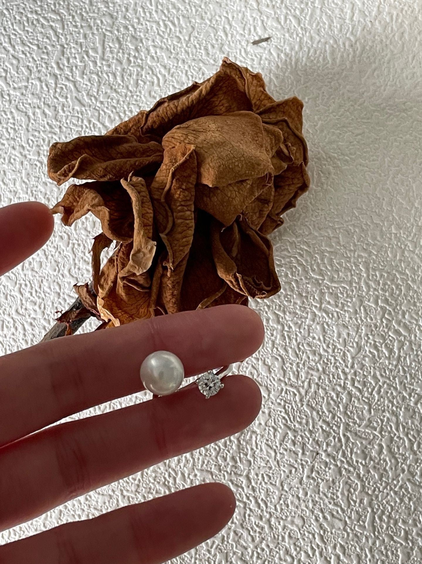 Sterling Silver Mirror Nearly Flawless Round Bead Ring
