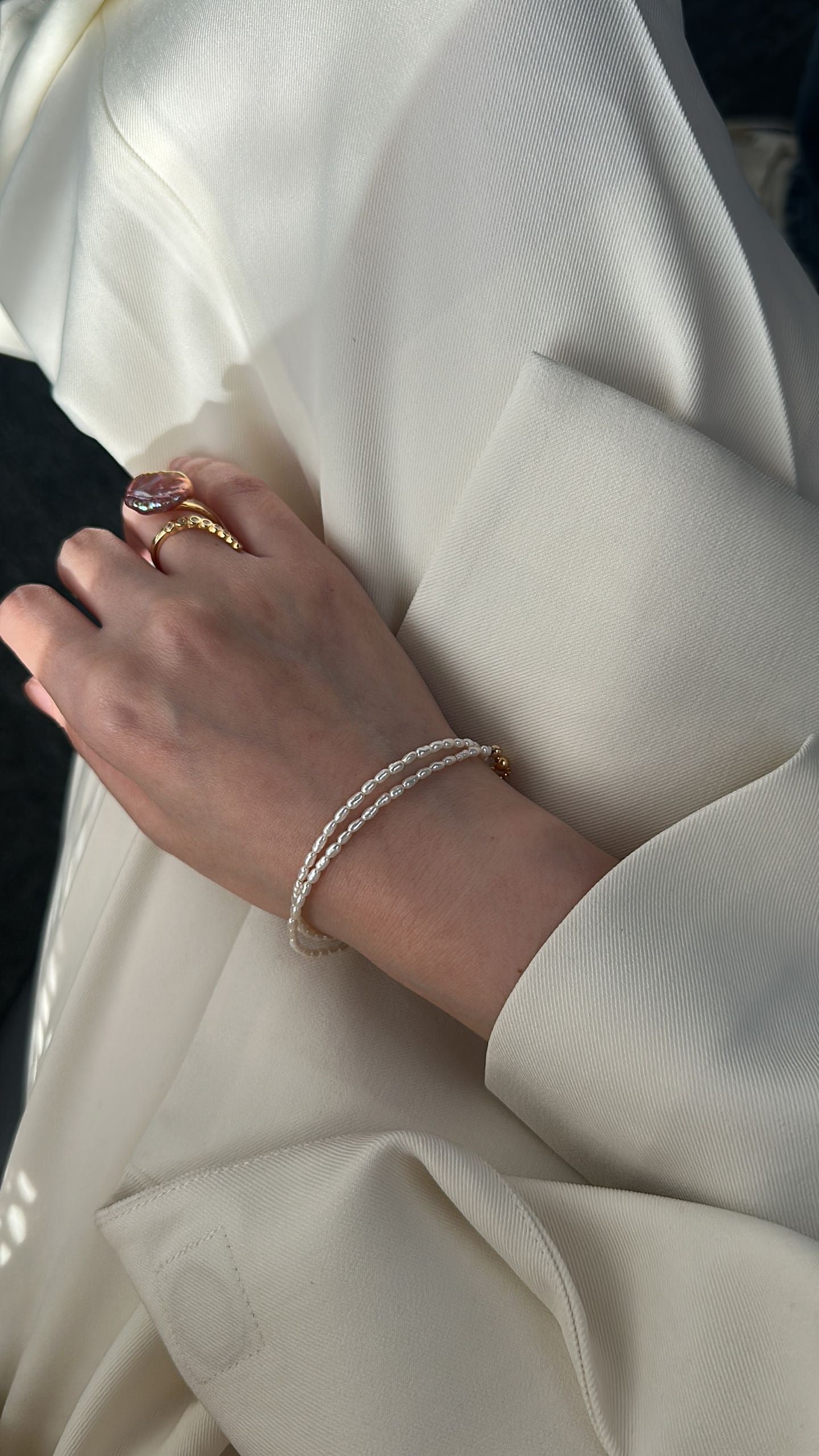 Sterling SilverGold14KGold Filled Double-layerKeshiBracelet