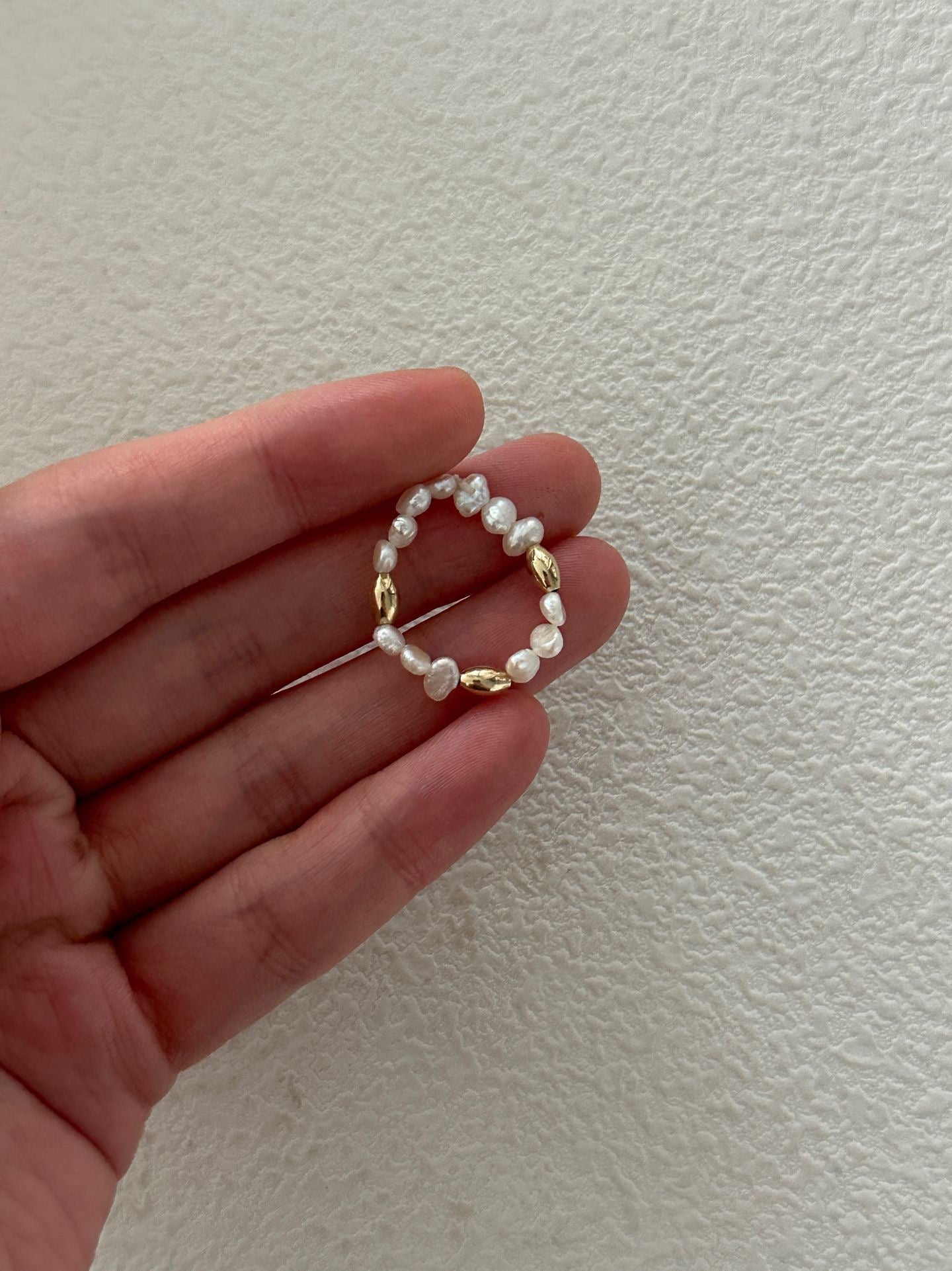 Freshwater Gold Pearl Ring