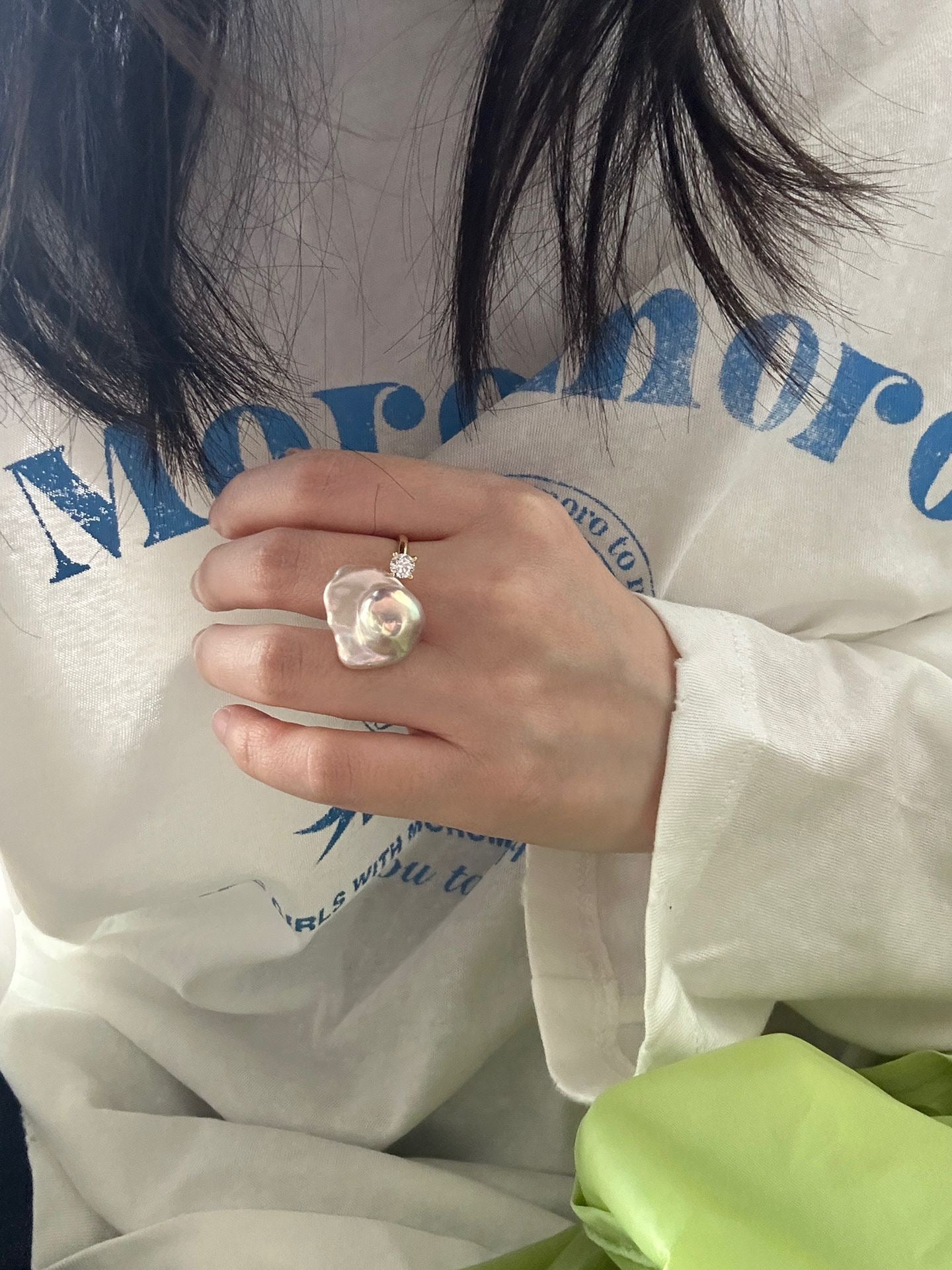 Silver Gold Plated 18k Colorful Single Diamond Ring