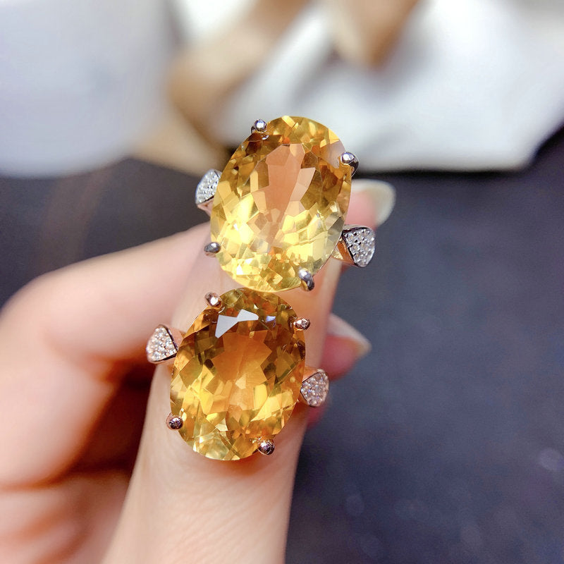 Yellow Sprite Zircon Ring