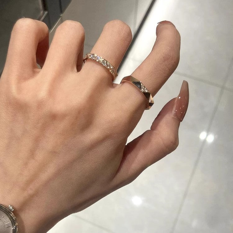 Full Diamond Rhombus Ring