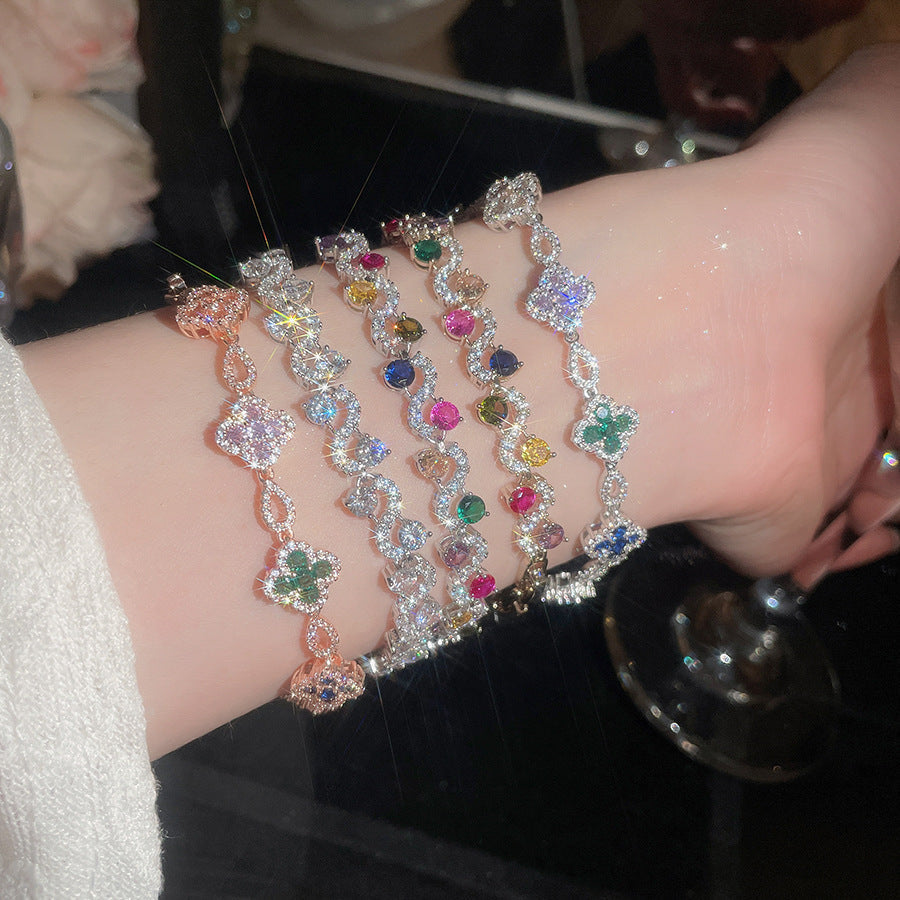 Colorful Blossom Cluster Bracelet