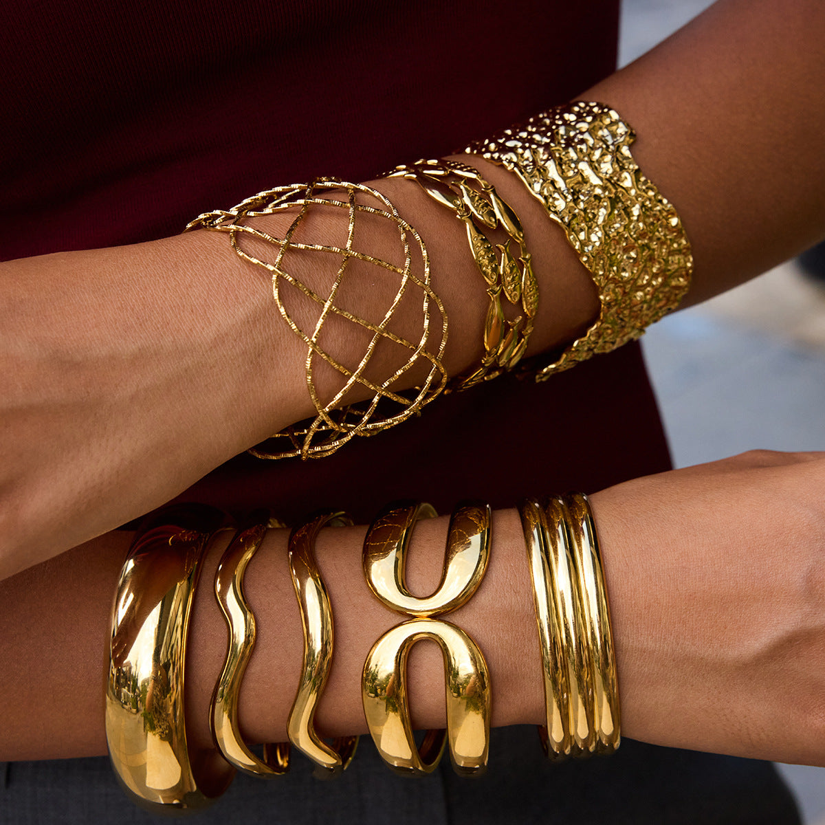 Titanium Steel Bangle Collection