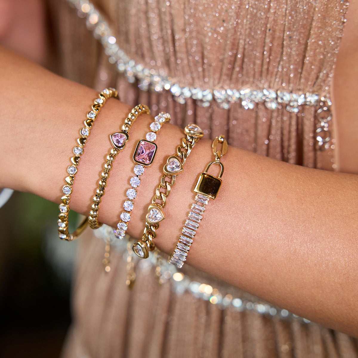 Titanium Steel Diamond Series Bracelet