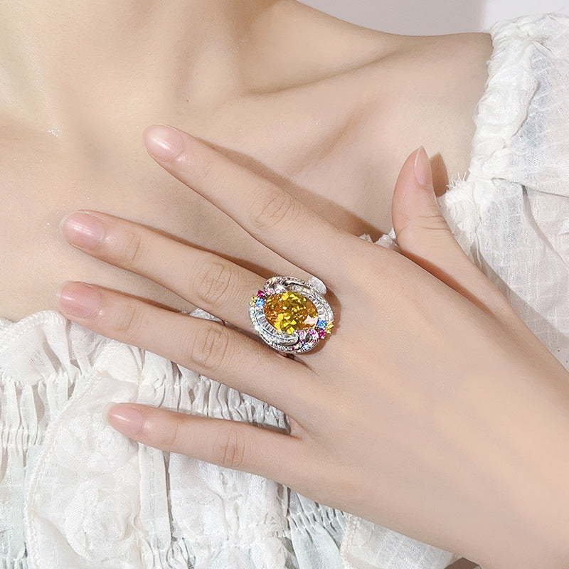 Rainbow Bird's Nest Ring