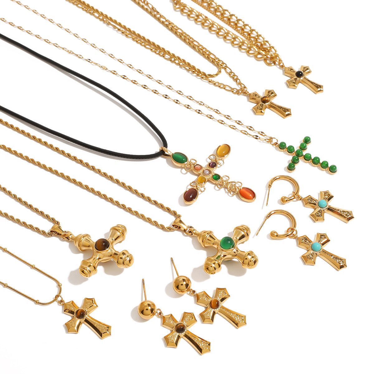 Titanium Steel Cross Series Necklace