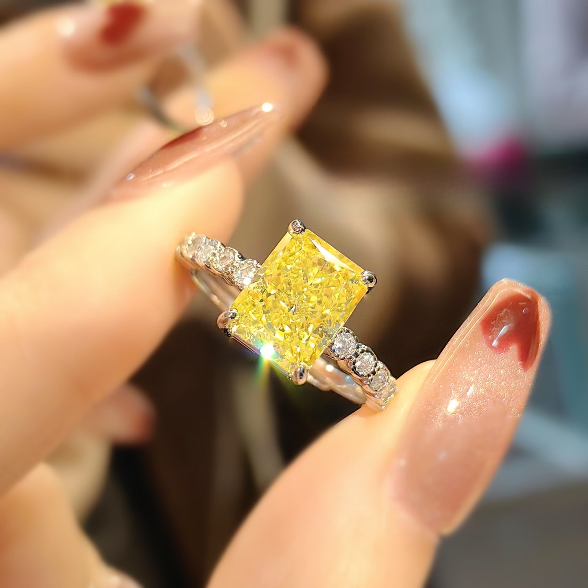 Canary Yellow Zircon Ring