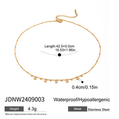 Titanium Steel Round Pendant Necklace