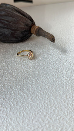 Gold Silver Dazzling Keshi Ring
