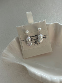 Sterling Silver Mini Pearl Small Baroque Earrings