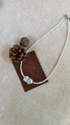 Sterling Silver Layered Large Baroque Necklace