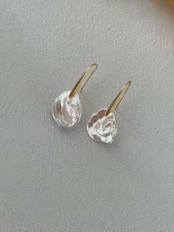 Silver Gold Plated 18K Petal Earrings