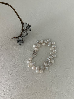 Sterling Silver keshi Pearl Bracelet