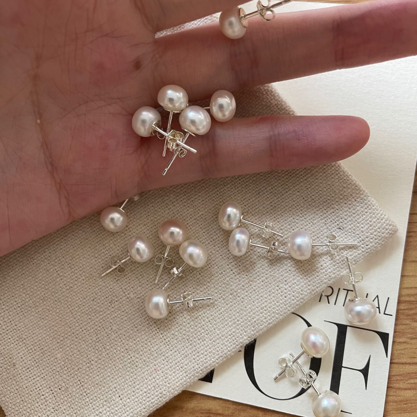 Sterling Silver High Luster Button Stud Earrings