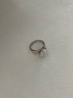 Full Sterling Silver Keshi Ring