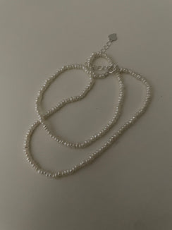 Sterling Silver Ultra-finePearlNecklace