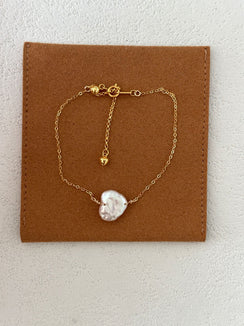 US 14K Gold Filled Silver Gold Plated Heart Chain Bracelet