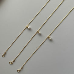 US 14K Gold Filled Natural Pearl Beautiful Bag Bracelet