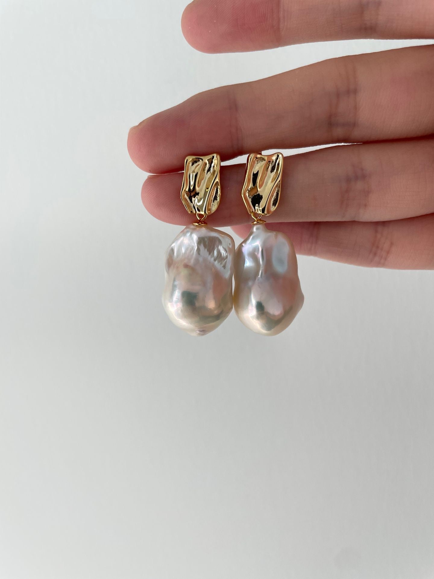 Metal Large Baroque Earrings