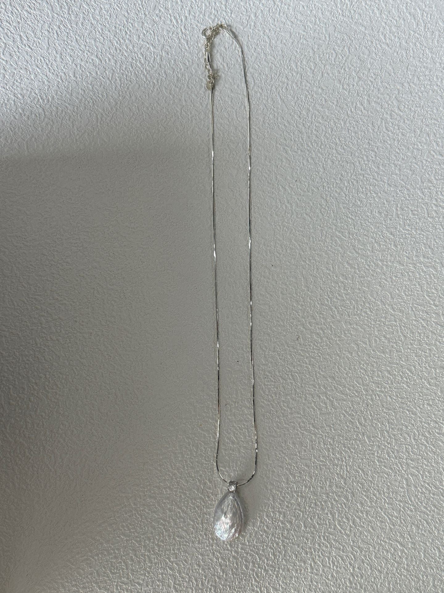 Sterling Silver Large TeardropNecklace
