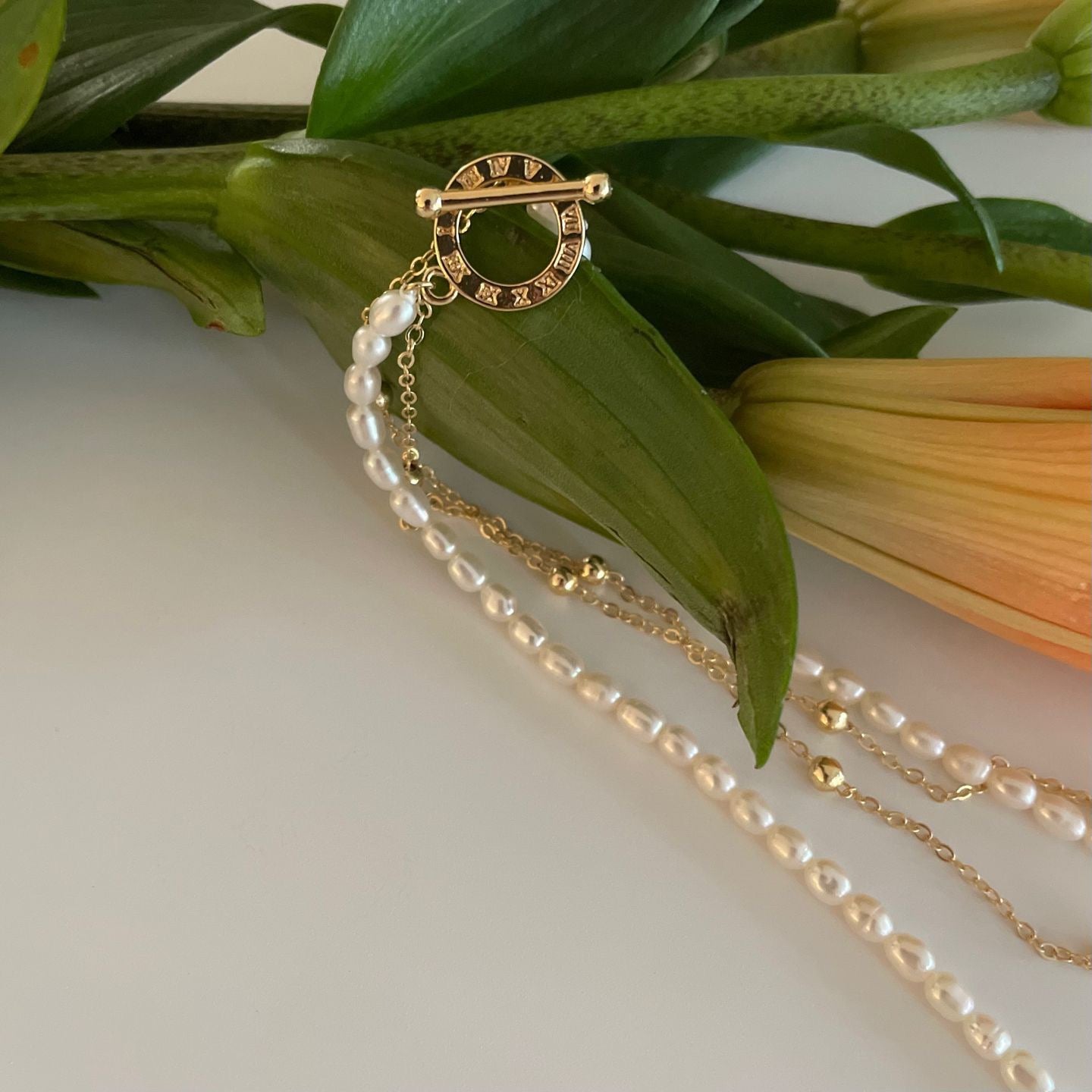 MetalDouble-layerPearlNecklace MetalDouble-layerPearlNecklace