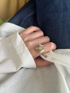 Silver Gold Plated 18k Colorful Petal Single Diamond Ring