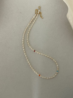 Domestic14KGold Filled ColorfulSingle PearlPearlNecklace