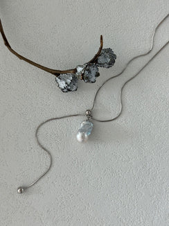 Sterling Silver Small BaroquePull-outNecklace