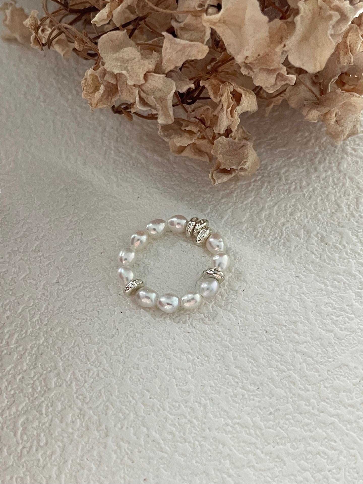 Mini Bean Sterling Silver Ring