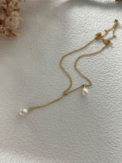 USGold FilledFreshwaterPearl IrregularDouble Pearl
