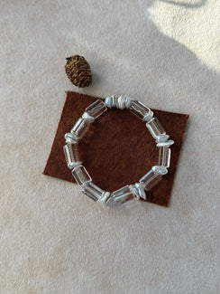 Sterling Silver Triangle Crystal Bracelet