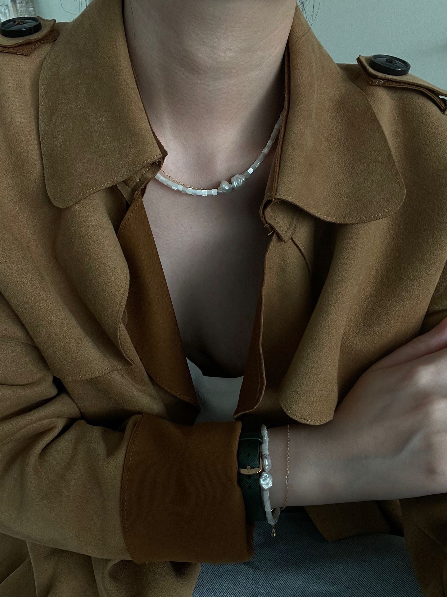 US14KGold FilledSilverGold Layered necklace