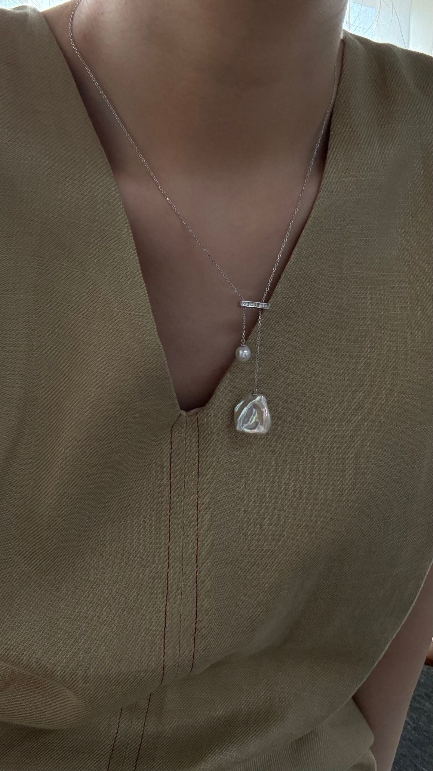 Sterling Silver Balance BeamNecklace