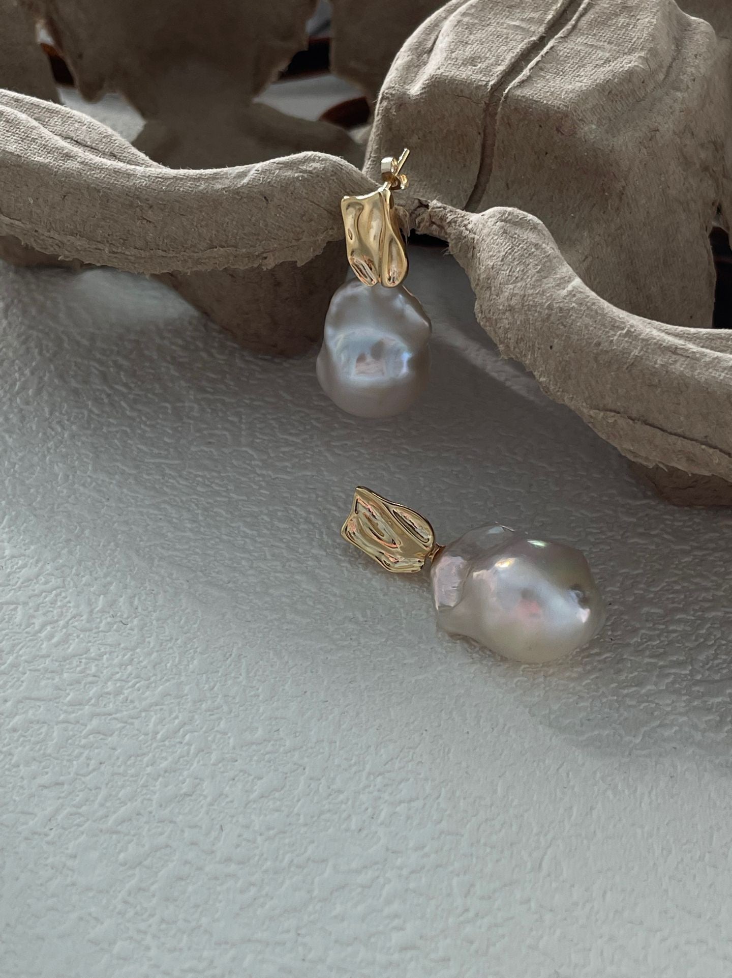 Metal Large Baroque Earrings