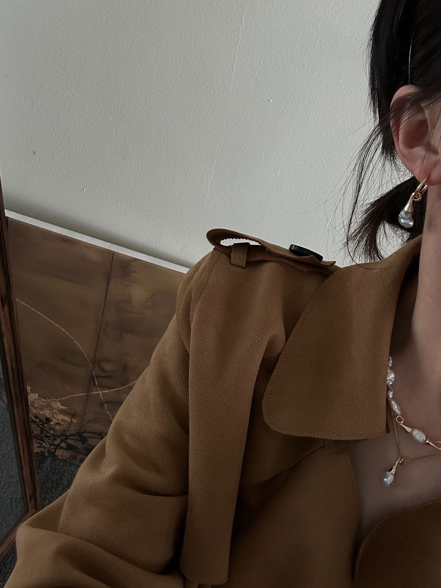 Silver Gold Plated 18K Mustache Earrings