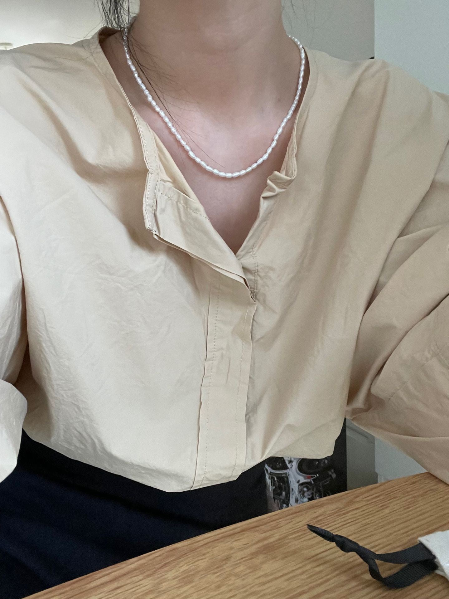 Domestic14KGold Filled NaturalSeedOT BuckleNecklace