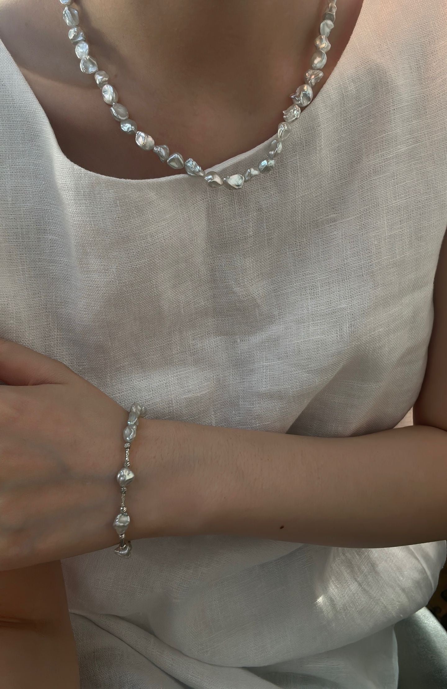Mixed Broken Silver Bracelet