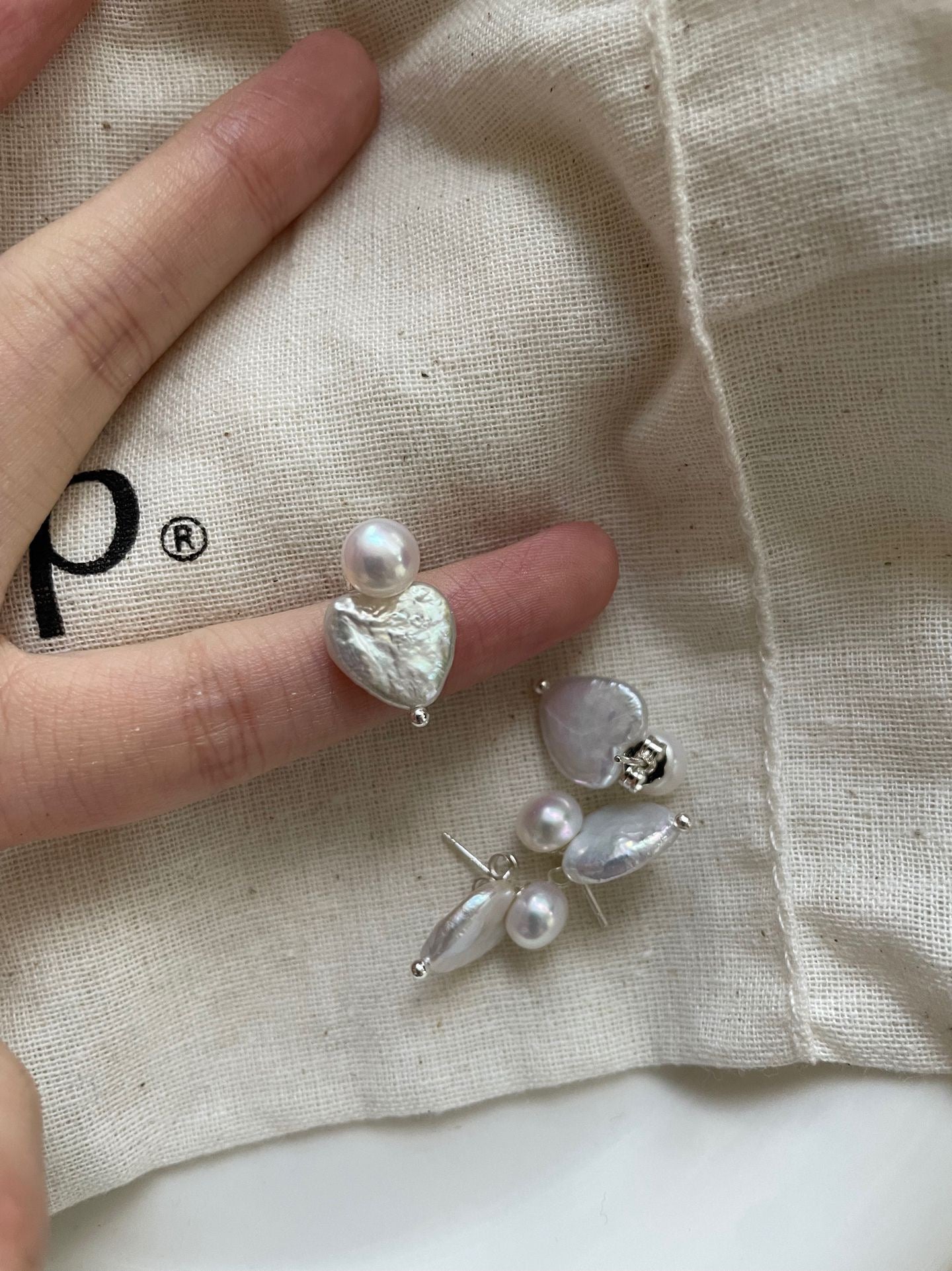 Sterling Silver/ Gold Plated 18K Heart Button Stud Earrings