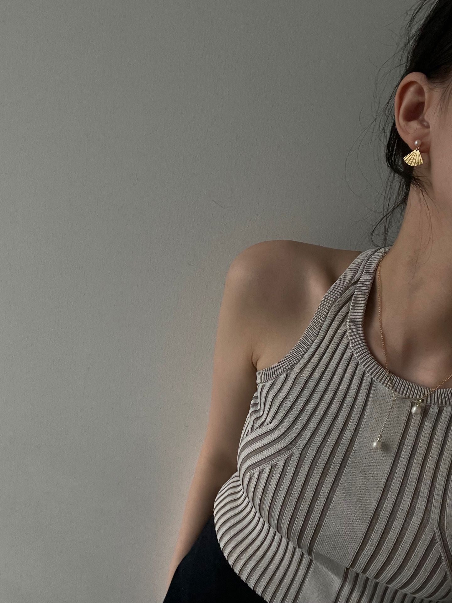 USGold FilledFreshwaterPearl IrregularDouble Pearl