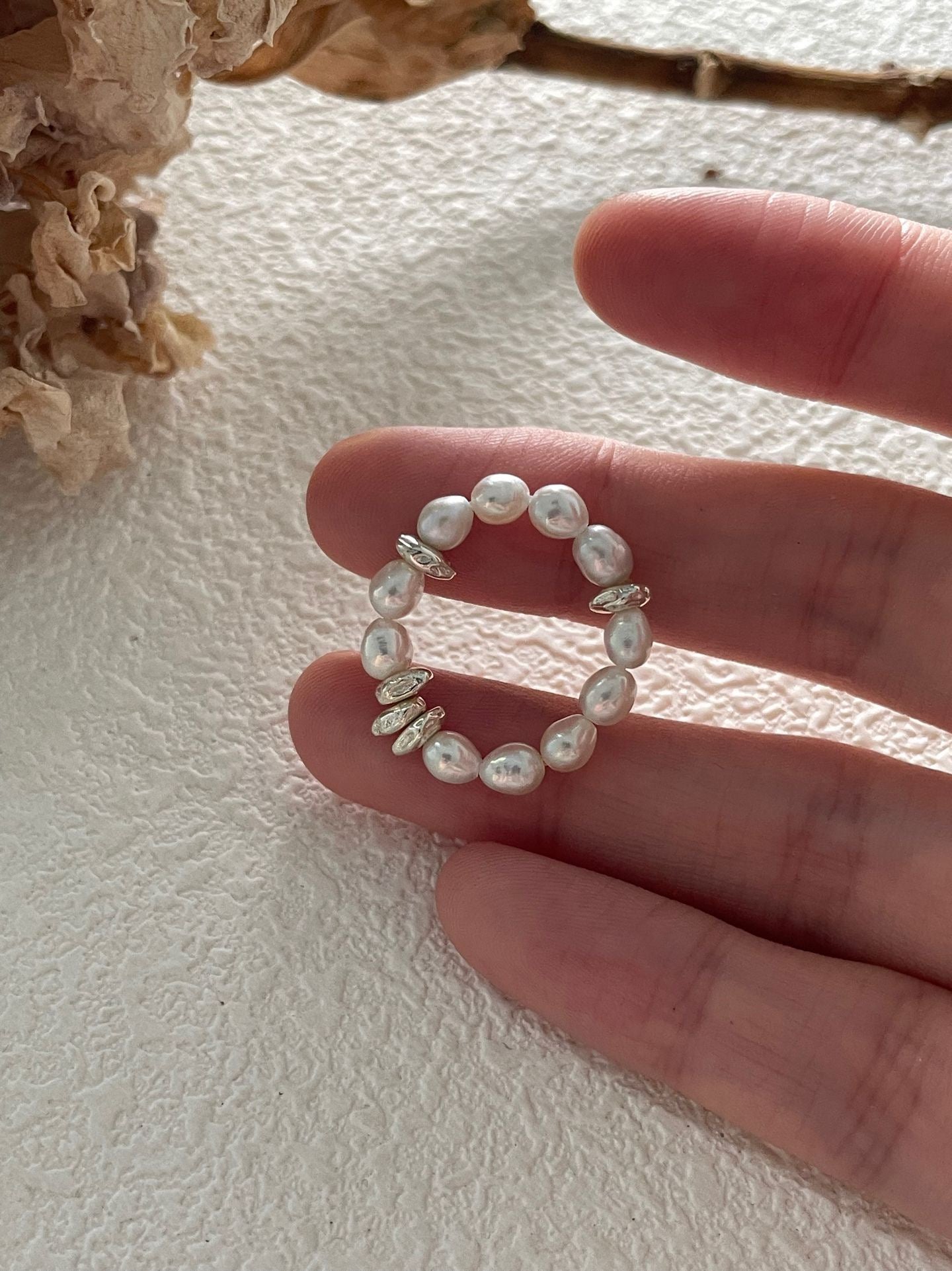 Mini Bean Sterling Silver Ring