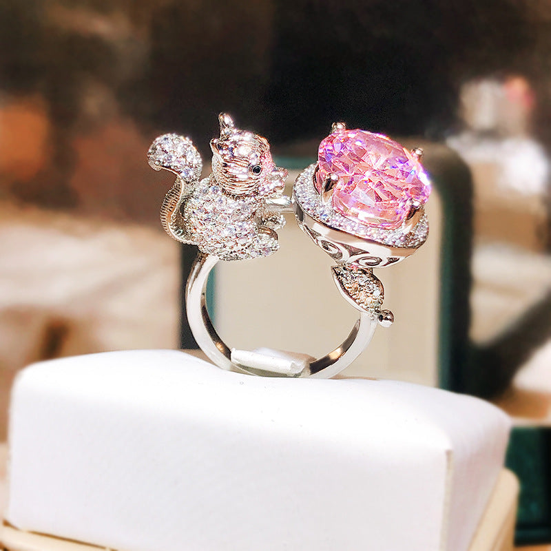 Squirrel Eating Candy Ring