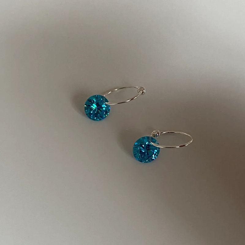 Multicolor Crystal Diamond Earrings